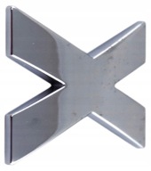 A5D09 PÍSMENO ČÍSLO ČÍSLA CHROME X x ZNAK PÍSMENO