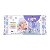 BELLA HAPPY E+ Alantoínové vlhčené obrúsky 64 ks