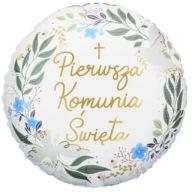 fóliový balón PRVÉ SVÄTÉ PRIJÍMANIE listy holubica
