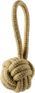ZIPPY Hračka pre psa - Ťahák, lanová loptička s rúčkou, 17 cm