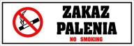 PVC tabuľka NEFAJČIŤ - 11,5x29 cm
