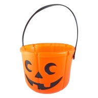 Tekvicové vedierko na halloweenske sladkosti 1 ks.