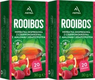 Astra Rooibos bylinkový čaj v sáčkoch, malina a grapefruit 20 ks x2