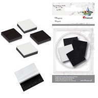 Štvorcové čierne kreatívne samolepiace magnety
