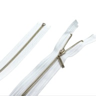 KOVOVÉ Zipsovanie zlaté VT0 45cm BIELE