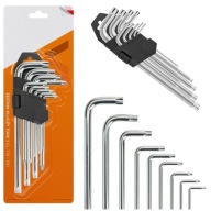 TORX KĽÚČE 9 kusov oceľový imbusový kľúč T10 – T50 Súprava imbusových kľúčov Torx