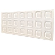 Silikónový, štvorcový nárazník 10x10mm - 21 kusov