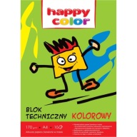 A4 TECHNICKÝ FAREBNÝ BLOK 170G 10 LISTOV HAPPY