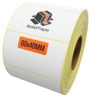 Termo kuriérske etikety 60x40 mm 1000 kusov, samolepiace biele