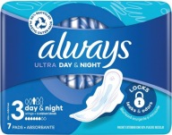 VŽDY Hygienické vložky s krídelkami Ultra Day & Night 7 kusov