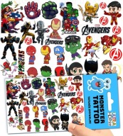 UMÝVAJÚCE DOČASNÉ TETOVANIE PRE DETI DETSKÉ AVENGERS ORIGINÁLNE DIZAJNY