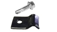 kovová lamelová priechodka so skrutkou, čierna, 10 ks