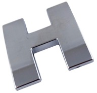 ZNAK PÍSMENO CHROMOVÉ PÍSMENO H H VEĽKÉ 5,6CM Q7H55