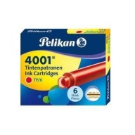 PELIKAN TP6 ČERVENÉ NÁPLNE 6KS 301192