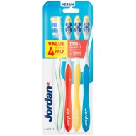 JORDAN TOTAL CLEAN zubná kefka čistič jazyka MEDIUM 4 ks.