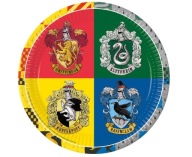 Jednorazové papierové narodeninové taniere HARRY POTTER PARTY 8 ks, 23 cm