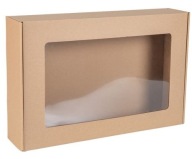 KRABIČKA S KARTÓNOM VYREZANIE OKIENKA 45x30x10 DARČEKOVÉ BALENIE