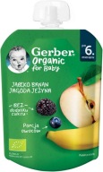 GERBER BIO Dezert v tube Jablko Banán Bobule Ostružina 80g