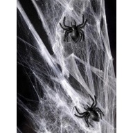 Pavučina Biela 2 Pavúky 20 g Dekorácia na Halloween