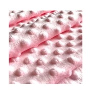 Fleece, materiál MINKY 60 - púdrová ružová, jemná