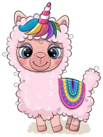 NÁLEPKA NA OKNO JEDNOROŽEC LAMA ALPACA