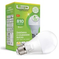 LED žiarovka s pohybovým a súmrakovým senzorom 9W LED svetelný systém neutrálny