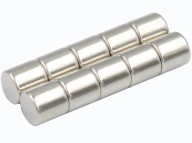 SILNÝ VALEC NEODYMOVÝ MAGNET 6x6 - SADA 10 / NEODYMOVÝCH MAGNETOV /