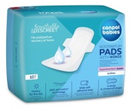 Canpol Babies Discreet popôrodné hygienické vložky s krídelkami na deň, 10 ks