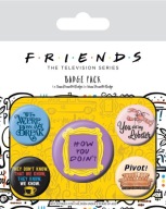 Špendlíky na batoh zo série Friends Friends Sada 5 kusov na oblečenie