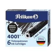 Krátke atramentové náplne, ČIERNA, 6 ks. Pelikán