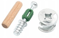 Excentrická spojka na nábytok, dĺžka 24 + kolík 8x30 mm