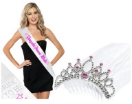 Nevesta vlečka a diadém závoj hen party