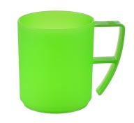 PLASTOVÝ hrnček S RÚČKOU UMÝVAČKY RIADU 350ML ZELENÝ