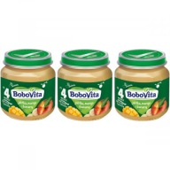 Bobovita Jablká, mango a banány 5m+ 3 x 125 g
