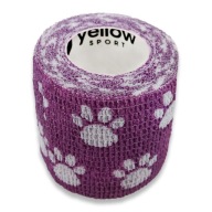 yellowBAND obväz súdržný 5cm Fialový s labkami