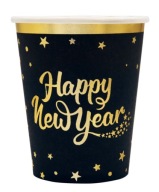 SILVESTROVSKÉ HRNČEKY Black Happy New Year 6 ks.