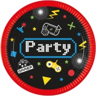 GRA Gaming Party narodeninové papierové taniere 23cm 8ks.