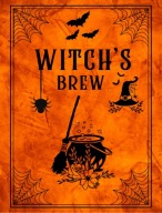 HALLOWEENSKÉ ŠTÍTKY NA FĽAŠE Witch Brew 10 ks