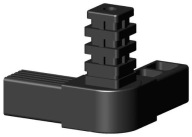 Uhlová spojka 45-195 štvorcová rúrka 25x25x1,5