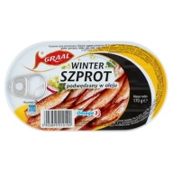 1x 170g GRAAL Šproty údené v zimnom oleji