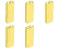 LEGO 2454 PILLAR 1x2x5 svetlo žltá (20g) 5 ks.