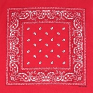 Bandana bandana bandana červená paisley šatka