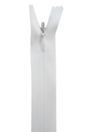 Vnútorný tkaný zips C3 30 cm Biely