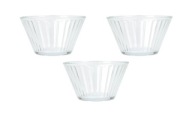Sklenené misky so zvislými pruhmi, 11,5 cm, 270 ml, 3 ks.