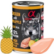 Alpha Spirit Mokré krmivo pre psov kura s ananásom 400 g kura