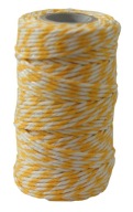 Bavlnené mäsové nite, BIELE A ŽLTÉ, 100 g