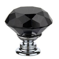 KRIŠTÁĽOVÁ NÁBYTKOVÁ KNOBA rukoväť 30mm CRYSTAL BLACK Glamour