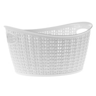 OVÁLNY KOŠÍK S RÚČKAMI ORGANIZÁTOR 3,3L, BIELY