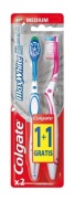 COLGATE MAX WHITE Zubná kefka MEDIUM, 2 kusy