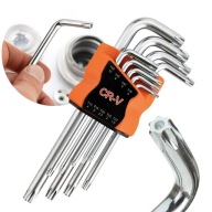 Sada imbusových kľúčov, imbusových kľúčov, TORX torx kľúčov, 9 ks. T10 - T50